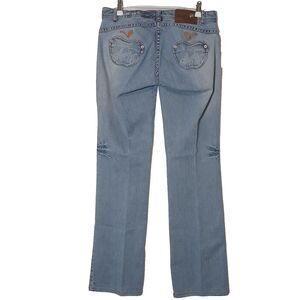 Y2K Vintage Apple Bottom Low Rise Bootcut Jeans Size 5/6 32 inseam #1113